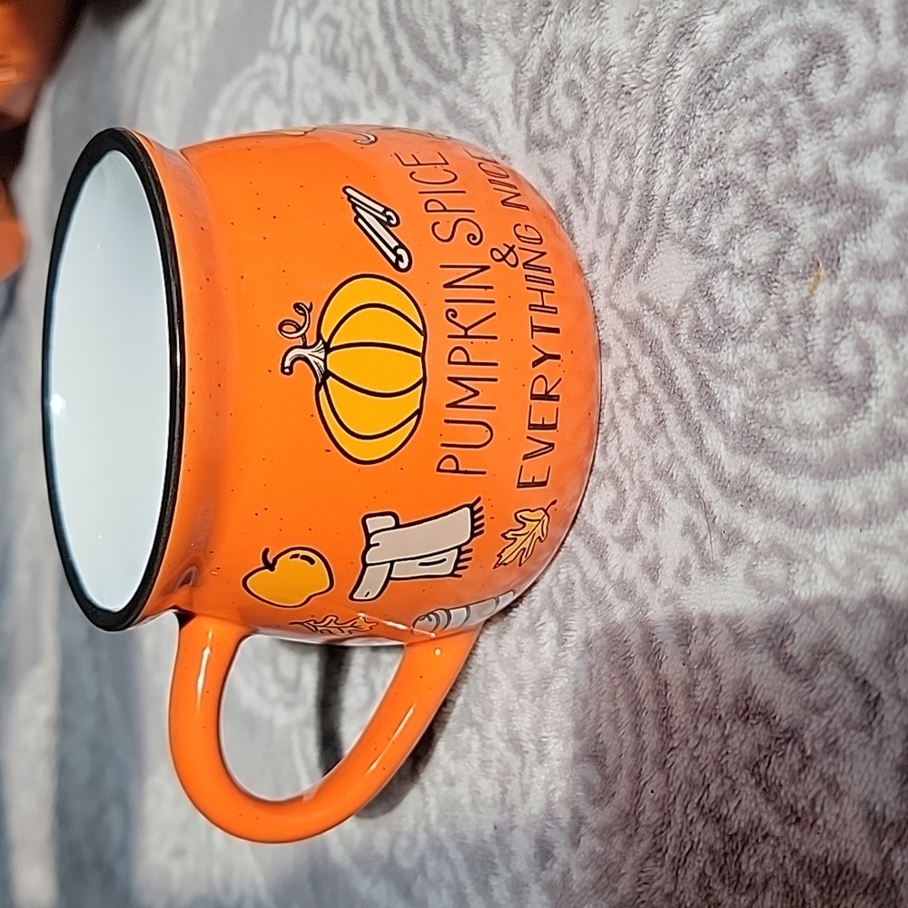Orange Pumpkin Spice Ceramic Mug